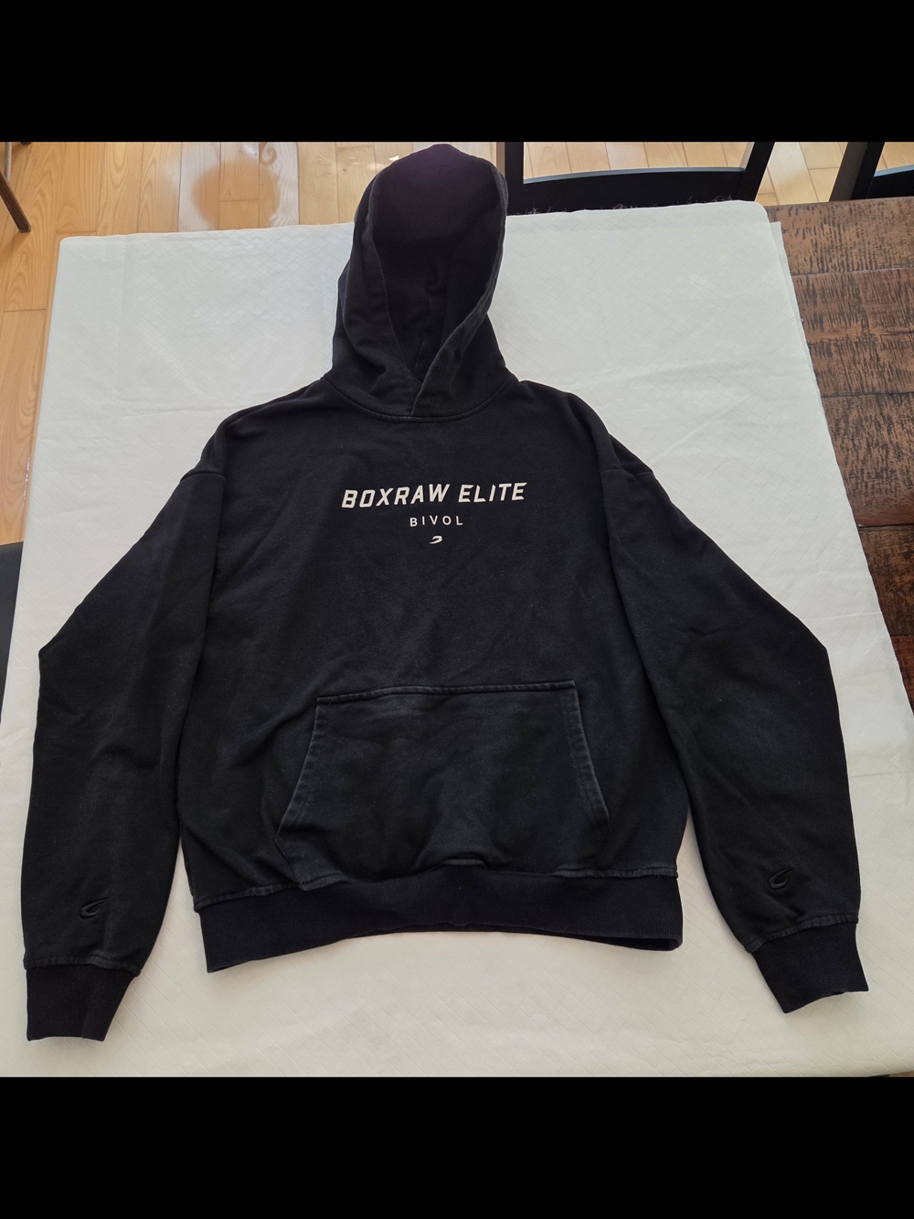 Boxra3 Elite Bivol Men's Black Hoodie, Small